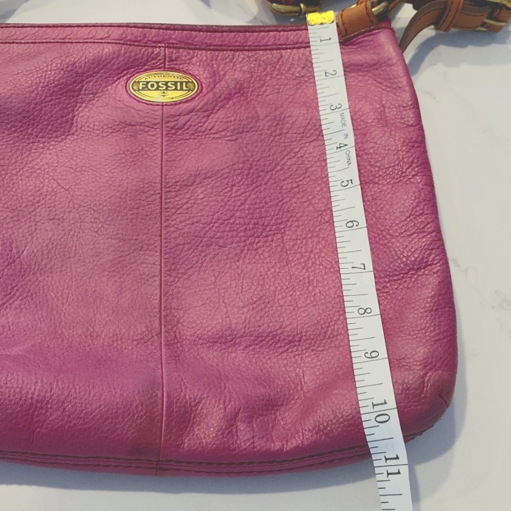 FOSSIL LEATHER CROSSBODY BAG - Picture 9 of 11
